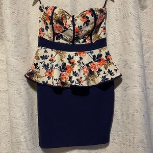 Fashion Magazine Strapped Floral Dress